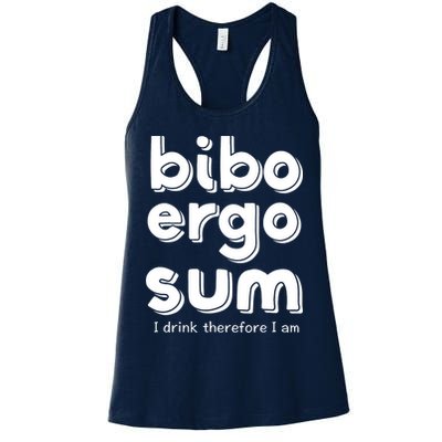 I Drink Therefore I Am Bibo Ergo Sum Philosophy Womens Tank Top
