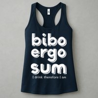 I Drink Therefore I Am Bibo Ergo Sum Philosophy Womens Tank Top