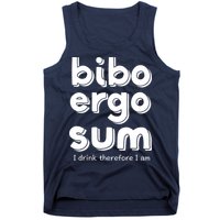 I Drink Therefore I Am Bibo Ergo Sum Philosophy Tank Top