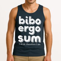 I Drink Therefore I Am Bibo Ergo Sum Philosophy Tank Top