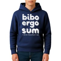 I Drink Therefore I Am Bibo Ergo Sum Philosophy Kids Hoodie