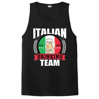 Italian Drinking Team Funny Italy Flag Beer Party Gift Idea PosiCharge Competitor Tank