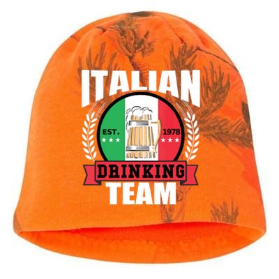 Italian Drinking Team Funny Italy Flag Beer Party Gift Idea Kati - Camo Knit Beanie