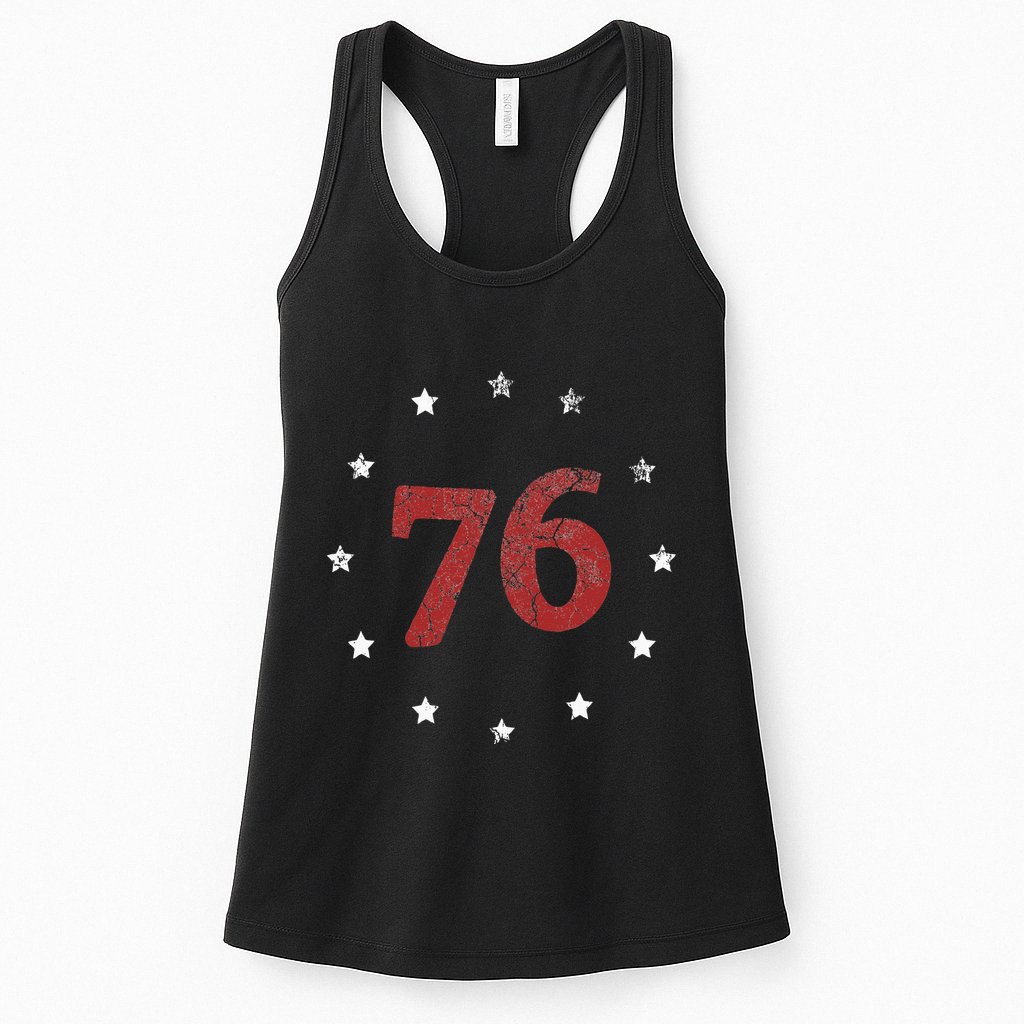 Independence Day The Spirit 76 Retro 4th of July Gift Womens Tank Top