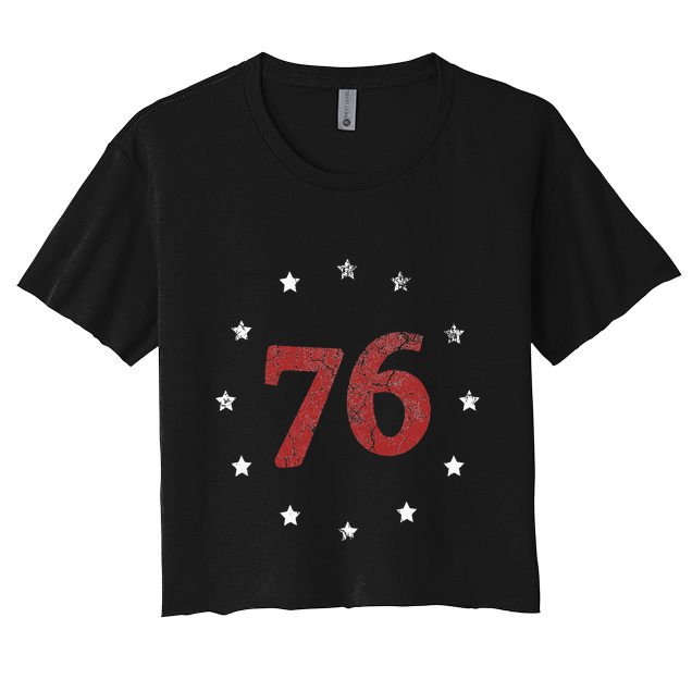 Independence Day The Spirit 76 Retro 4th of July Gift Crop Top