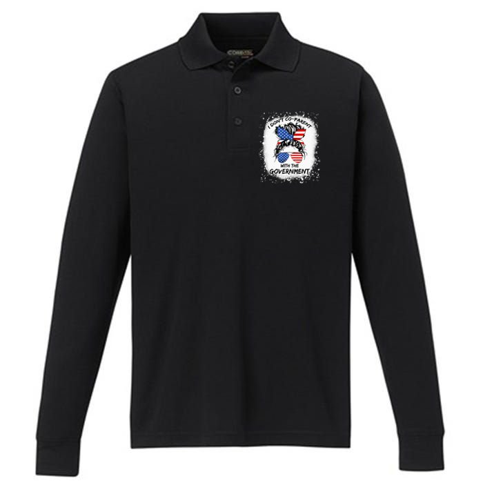 I Don T Coparent With The Government Performance Long Sleeve Polo