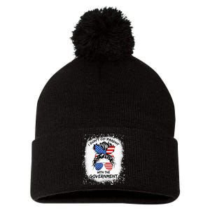 I Don T Coparent With The Government Pom Pom 12in Knit Beanie