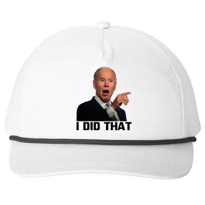 I Did That Joe Biden Snapback Five-Panel Rope Hat