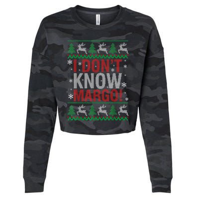 I Don T Know Margo Funny Christmas Vacation Cropped Pullover Crew