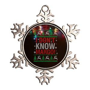 I Don T Know Margo Funny Christmas Vacation Metallic Star Ornament