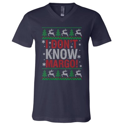 I Don T Know Margo Funny Christmas Vacation V-Neck T-Shirt