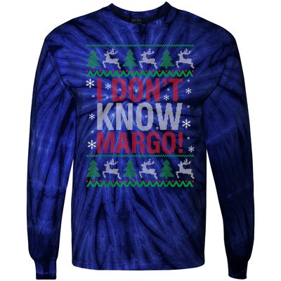 I Don T Know Margo Funny Christmas Vacation Tie-Dye Long Sleeve Shirt