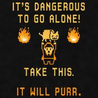 ITS DANGEROUS TO GO ALONE! TAKE THIS. IT WILL PURR. Ladies PosiCharge Tri-Blend Wicking Tank