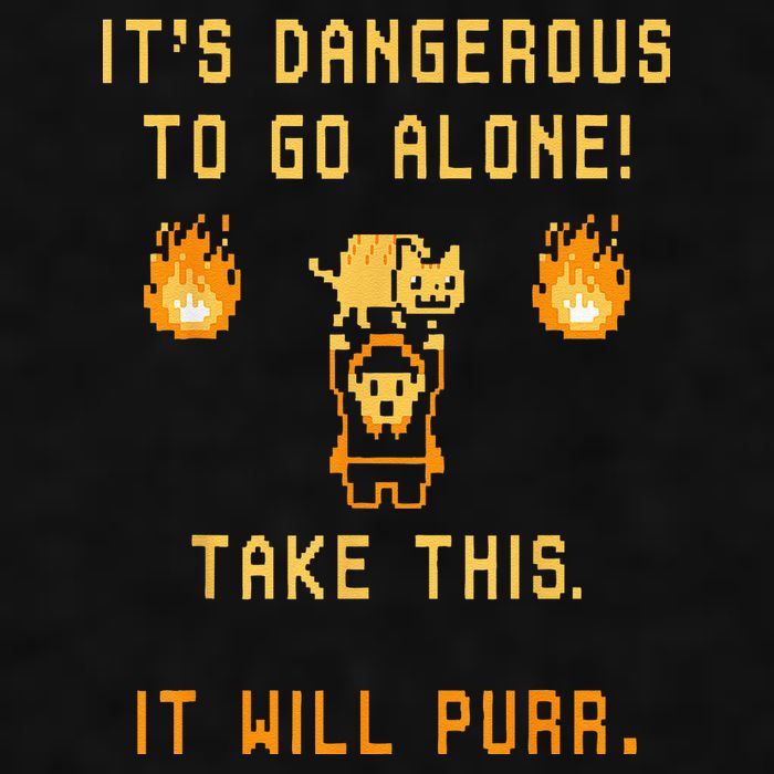ITS DANGEROUS TO GO ALONE! TAKE THIS. IT WILL PURR. Ladies PosiCharge Tri-Blend Wicking Tank