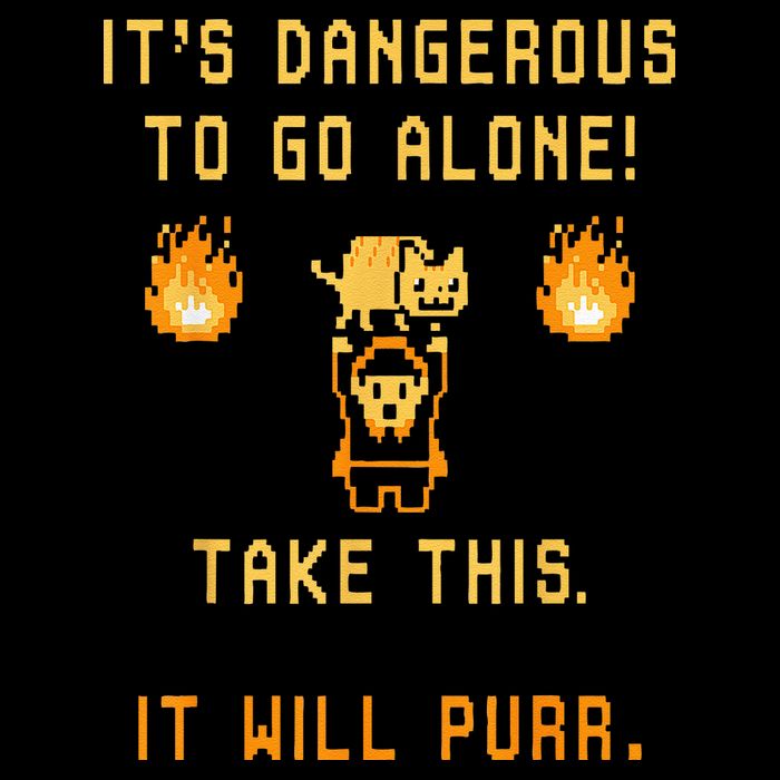 ITS DANGEROUS TO GO ALONE! TAKE THIS. IT WILL PURR. 16 in Basic Backpack