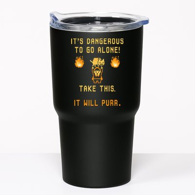 ITS DANGEROUS TO GO ALONE! TAKE THIS. IT WILL PURR. Tumbler