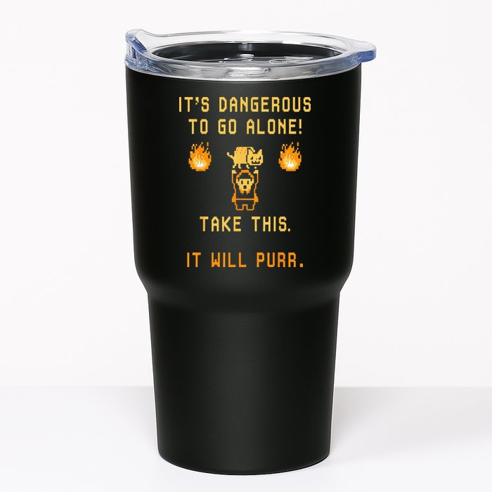ITS DANGEROUS TO GO ALONE! TAKE THIS. IT WILL PURR. Tumbler