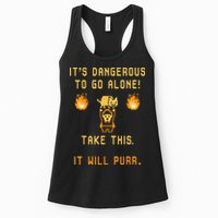 ITS DANGEROUS TO GO ALONE! TAKE THIS. IT WILL PURR. Womens Tank Top