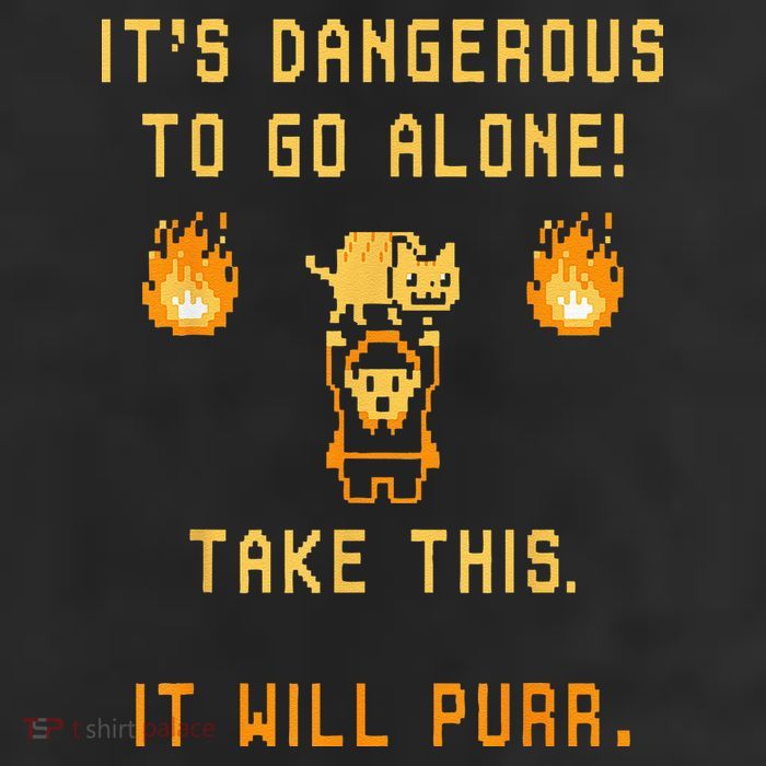 ITS DANGEROUS TO GO ALONE! TAKE THIS. IT WILL PURR. Trucker Hat