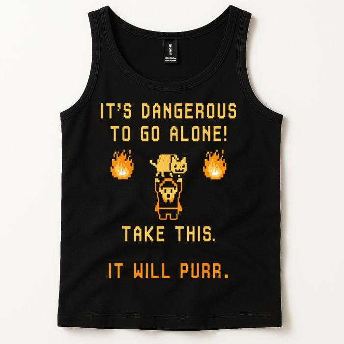 ITS DANGEROUS TO GO ALONE! TAKE THIS. IT WILL PURR. Tank Top