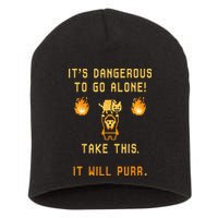 ITS DANGEROUS TO GO ALONE! TAKE THIS. IT WILL PURR. Short Acrylic Beanie