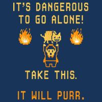 ITS DANGEROUS TO GO ALONE! TAKE THIS. IT WILL PURR. Infant Baby Jersey Bodysuit
