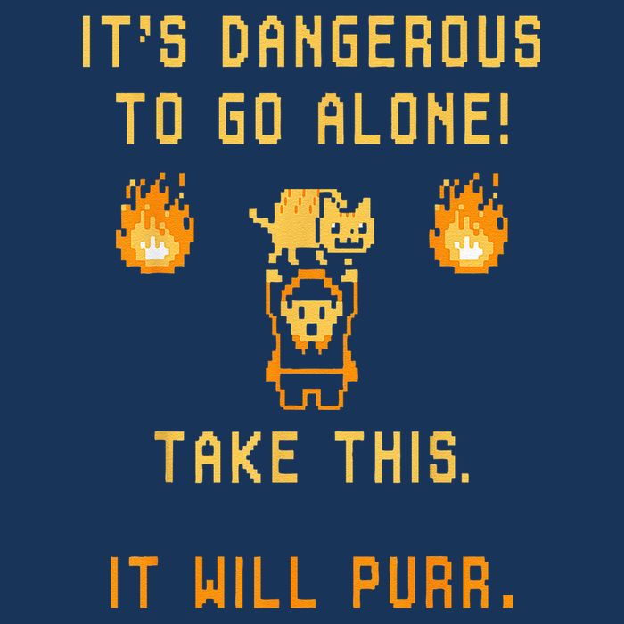 ITS DANGEROUS TO GO ALONE! TAKE THIS. IT WILL PURR. Infant Baby Jersey Bodysuit