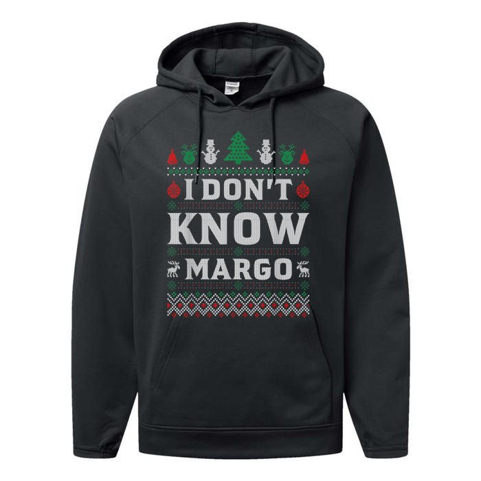 I Don T Know Margo Funny Christmas Gift Vacation Performance Fleece Hoodie