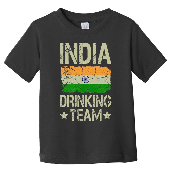 India Drinking Team Indian Flag Funny Drinking Toddler T-Shirt