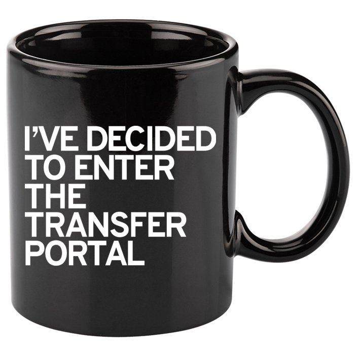 I’ve Decided To Enter The Transfer Portal 11oz C Handle Ceramic Mug