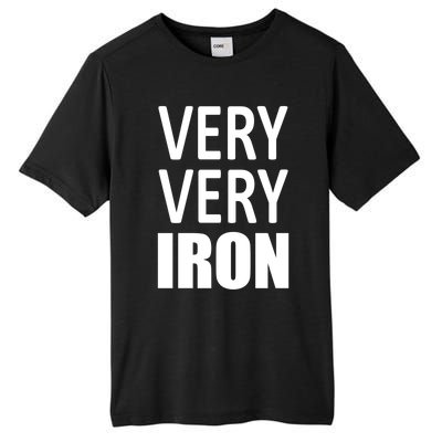 Iron Daddy Triathlon Dad Support Father Meaningful Gift Tall Fusion ChromaSoft Performance T-Shirt