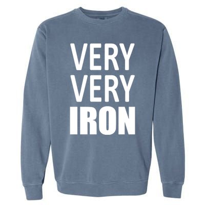 Iron Daddy Triathlon Dad Support Father Meaningful Gift Garment-Dyed Sweatshirt