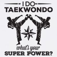 I Do Tae Kwon Do Super Power Taekwondo Full-Length Apron With Pockets