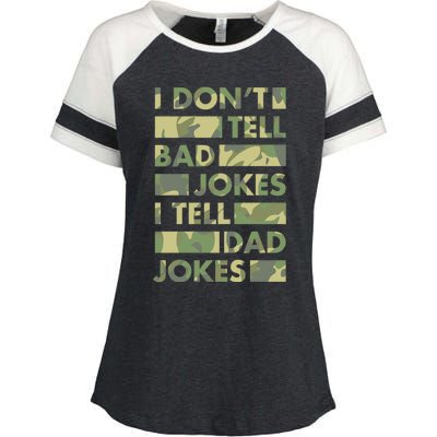 I DonT Tell Bad Jokes I Tell Dad Jokes Gift Enza Ladies Jersey Colorblock Tee