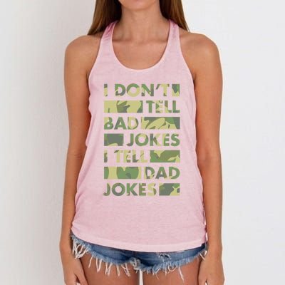 I DonT Tell Bad Jokes I Tell Dad Jokes Gift Women's Knotted Racerback Tank