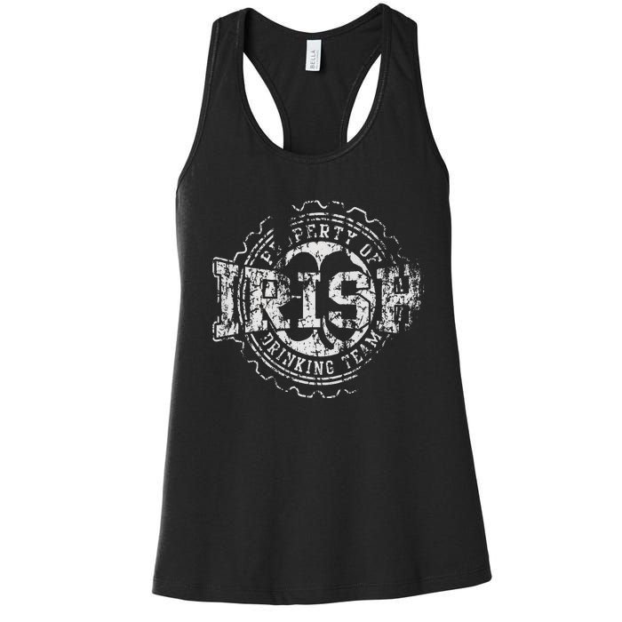 Irish Drinking Team St Patrick's Day Women Couples Group Women's Racerback Tank