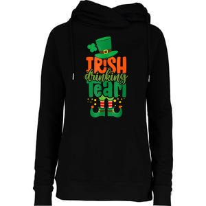 Irish Drinking Team St Patricks Day Funny Leprechaun Beer Womens Funnel Neck Pullover Hood