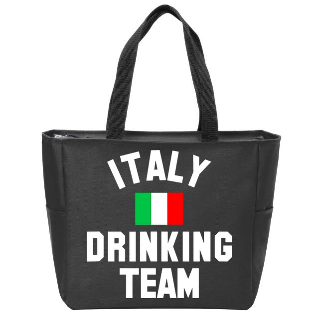 Italy Drinking Team Shirt For Italy Beer Festivals Zip Tote Bag