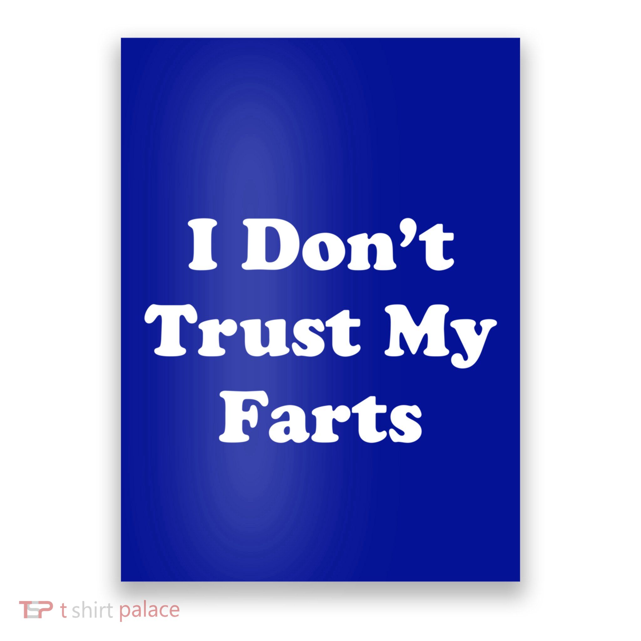 I Don't Trust My Farts Funny Gift Poster