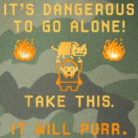 ITS DANGEROUS TO GO ALONE! TAKE THIS. IT WILL PURR Legacy Tie Dye Trucker Hat