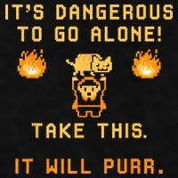 ITS DANGEROUS TO GO ALONE! TAKE THIS. IT WILL PURR Ladies PosiCharge Tri-Blend Wicking Tank