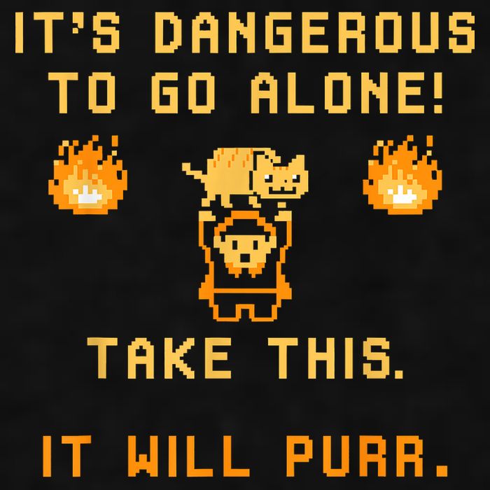 ITS DANGEROUS TO GO ALONE! TAKE THIS. IT WILL PURR Ladies PosiCharge Tri-Blend Wicking Tank