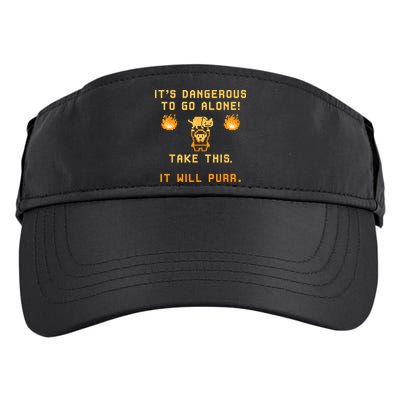 ITS DANGEROUS TO GO ALONE! TAKE THIS. IT WILL PURR Adult Drive Performance Visor