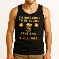 ITS DANGEROUS TO GO ALONE! TAKE THIS. IT WILL PURR Tank Top
