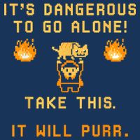 ITS DANGEROUS TO GO ALONE! TAKE THIS. IT WILL PURR Infant Baby Jersey Bodysuit