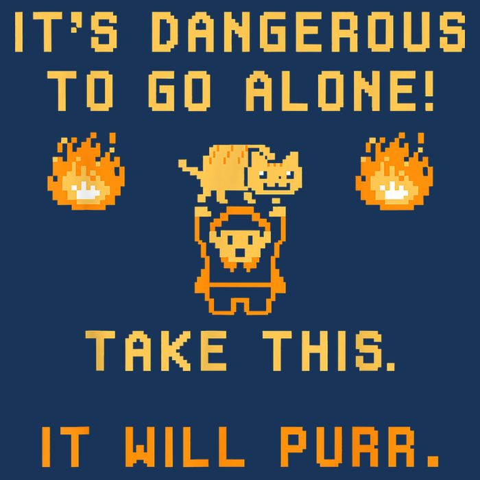 ITS DANGEROUS TO GO ALONE! TAKE THIS. IT WILL PURR Infant Baby Jersey Bodysuit