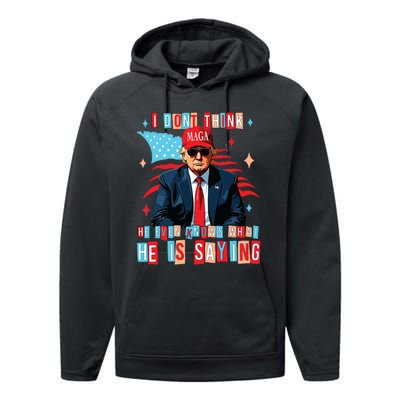 I Don’T Think He Even Knows What He Is Saying Biden Trump Debate Quote Performance Fleece Hoodie