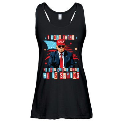 I Don’T Think He Even Knows What He Is Saying Biden Trump Debate Quote Ladies Essential Flowy Tank