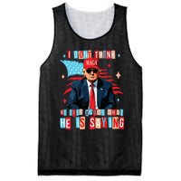 I Don’T Think He Even Knows What He Is Saying Biden Trump Debate Quote Mesh Reversible Basketball Jersey Tank