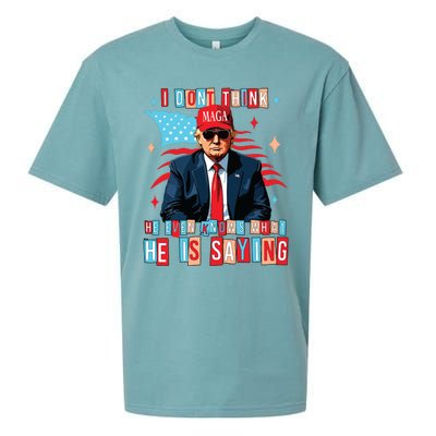 I Don’T Think He Even Knows What He Is Saying Biden Trump Debate Quote Sueded Cloud Jersey T-Shirt